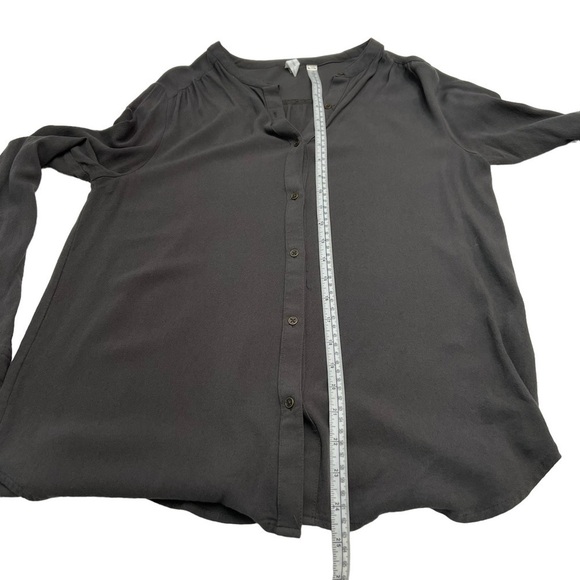 Gentle Fawn Grey Button Front Long Sleeve Blouse Top Size XS - Picture 9 of 12